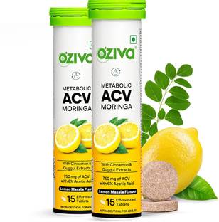 OZiva ACV Moringa (Lemon Masala)To Control Cravings,Apple Cider Vinegar,No Added Sugar
