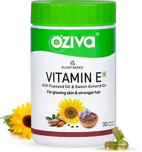 OZiva Plant Based Vitamin E, with Sunflower, Aloe vera & Argan oil, for Face & Hair