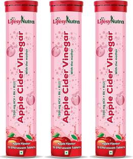 Lifesy Nutra Apple Cider Vinegar Effervescent Tablet with mother,Vit B6 & B12 for weight loss