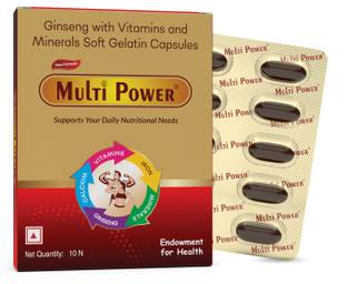 Multi Power Daily Multivitamin & Multimineral with Ginseng with 10 Vitamins and 6 Minerals
