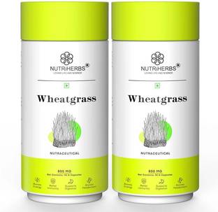 Nutriherbs Wheat Grass Capsule | Immunity Booster & Detox Supplement for Men & Women