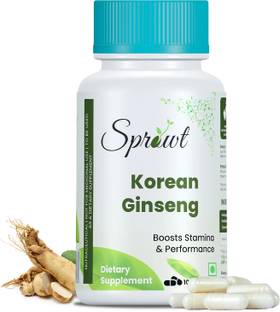 Sprowt Korean Red Ginseng 1000mg For Men | Boosts Stamina & Energy | 100 Veg Capsules