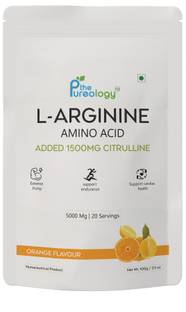 thepureology L-Arginine 3500mg + Citrulline Malate 1500mg Orange Flavour 100 grams