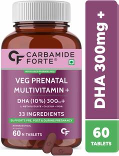 CARBAMIDE FORTE Veg Prenatal Vitamins for Pregnancy with DHA 300mg Multivitamin for Women