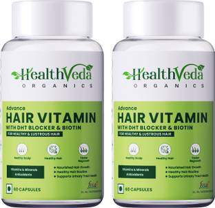 Health Veda Organics DHT Blocker With Goodness of Nettle Leaves Supports Urinary Tract, Hair Health