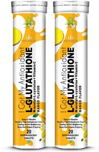 Healthy Nutrition L-Glutathione 600Mg With Mango Flavour For Skin Tan -20 Effervescent Tablets