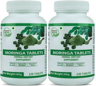 Wonder Herb Moringa Tablets Herbal Dietary Supplement for Immunity & Weight Loss 500mg