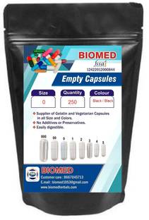 biomed Pharma raw materials size 0 Black/Black Empty capsules