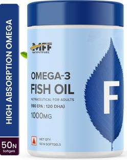 MyFitFuel Omega 3 Fish Oil, 1000mg (180 EPA 120 DHA), 50 softgels