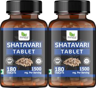 Holyco Health Shatavari Tablet - 180 Tablets (pack of 2) | Wild Asparagus racemosus