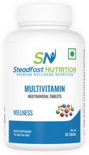 Steadfast NUTRITION Multivitamin for Men & Women, 13 Vitamins, 9 Minerals, Omega 3 Fatty Acids