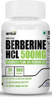NutriJa Berberine HCL 500MG Capsules - 98% Highly Purified and Bioavailable Supplement