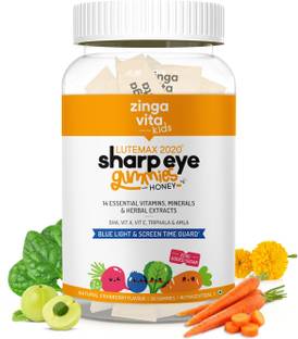 Zingavita Sharp Eye Gummies with Honey for Kids (2+ years), Cranberry
