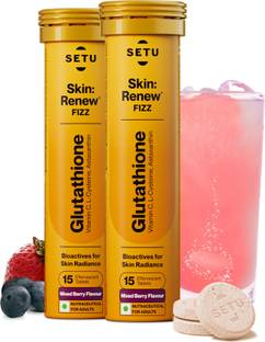 SETU Skin Renew - Glutathione With Vitamin C, Gluta Fizz,Mixed Berry Flavour