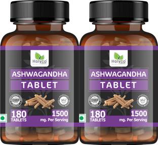Holyco Health Ashwagandha Tablet - 180 tablets (pack of 2) | Withania somnifera