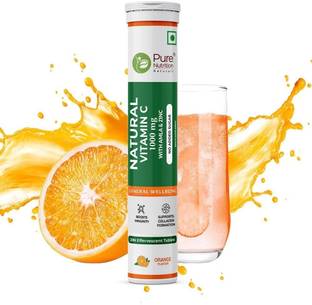 Pure Nutrition Vitamin C 1000mcg Effervescent with Amla & Zinc for Immunity & Skin Health