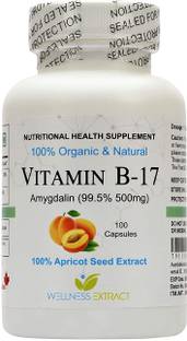 WELLNESS EXTRACT Vitamin B17 Amygdalin 99.5% 500mg Apricot Kernel Extract Organic & Natural