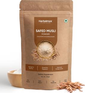Herbal max Safed Musli Powder | Natural Ayurvedic Support for Vitality & Energy Booster