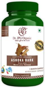Dr. JPG Organic Ashoka Capsules (Saraca Indica ) 500mg, 60 Veg. Cap. INDIA Organic Certified.