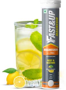 FAST&UP Magnesium Supplement +Zinc,Anti Stress,Muscle Recovery,Anxiety Relief- Lime&Lemon