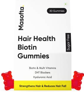 Masofta Hair Health Biotin Gummies with DHT Blockers for Hair Fall Control & Nourishment
