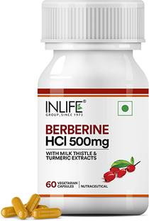 INLIFE Berberine HCL 500mg with Milk Thistle & Turmeric | Glucose Metabolism