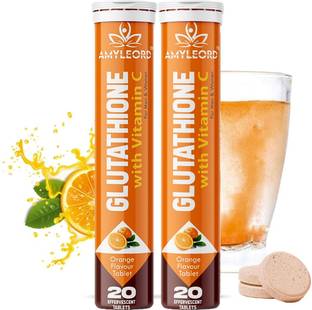Amyleord Glutathione & Vit C Help In Skin Glowing| effervescent tablets |Orange Flavour