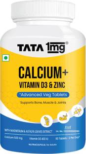 TATA 1mg Calcium & Vitamin D3 supplement with Zinc, Magnesium & Alfalfa