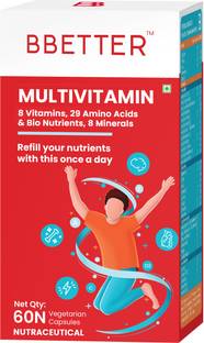BBETTER Multivitamin with 12 Vitamins, 8 Minerals, 6 Herbs & 5 Nutraceutical blend