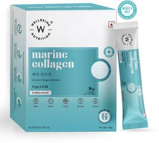 Wellbeing Nutrition Pure Korean Marine Collagen Powder | Collagen Supplement for Skin Hair Nails