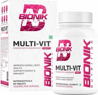 BIONIK NUTRITION Multi-Vit with 59 Nutrients for Immunity, Energy & Daily Wellness Support
