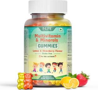 INLIFE Multivitamin Gummies for Kids Men Women (Adult), Daily Gummy Bear Supplement