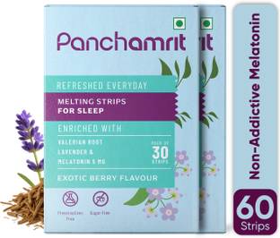Panchamrit 5mg Melatonin Strip for Deep Sleep| Natural Ayurvedic Herbs | with Valerian Root
