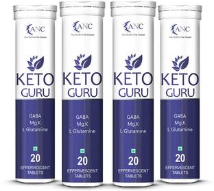 ANC Keto Guru 20 Tablets For Weight Loss Effervescent Water Soluble Pack Of 4