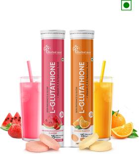 Herbal max L-Glutathione Effervescent 600mg with Vitamin C to Reduce Pigmentation
