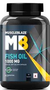 MUSCLEBLAZE Omega 3 Fish Oil 1000 mg (180mg EPA and 120mg DHA)