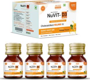 The Old Natural Nuvit D3 Vitamin D3 60000 iu I 60K iu Sugar Free Nano Shots