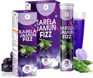 G GLOWSIK Karela Jamun Diabetic Care Fizz 60 Effervescent Tablet | Control Diabetes ,Sugar