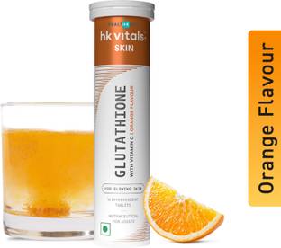 HEALTHKART hk vitals Glutathione Skin Glow Effervescent with Vitamin C & E, Orange