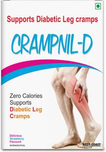 West Coast Crampnil-D Diabetic Leg Cramp&Muscle Powder with Magnesium Calcium Vitamin C10Pc