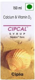 Cipla Cipcal calcium and vitamin D3 Syrup- 150ml