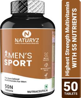NATURYZ Men's Sport Multivitamin for men With 55 Vital Nutrients & 13 Performance Blends