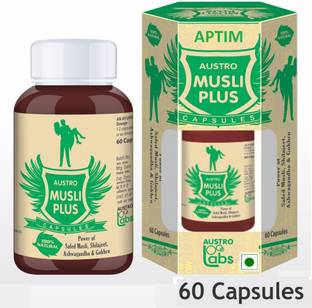 APTIM | MUSLI PLUS With Safed Musli, Shilajeet for Vigor & Vitality, Extra sexual Time