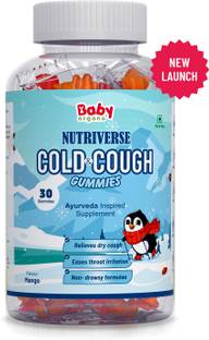 BabyOrgano Nutriverse Cold & Cough Gummies Kids 2-15 Yrs | Relieves Dry Cough & Non-Drowsy