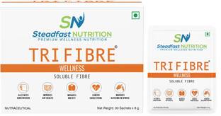 Steadfast NUTRITION Tri Fibre | Clear Soluble Fiber Supplement for Healthy Gut & constipation relief