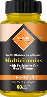 Vokin Biotech Multivitamins With Probiotics For Immunity | Hair | Metabolism For Men & Women