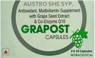 AUSTRO SHE SYP. Grapost Multivitamin Biotin B12 Folic Acid Niacinamide Stamina Energy Skin Hair