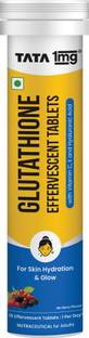 TATA 1mg Glutathione Effervescent Tablet with Vitamin C, E & Hyaluronic Acid Berry