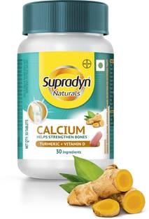 Supradyn Naturals Calcium with Vitamin D & Turmeric for Bone health and Joint support