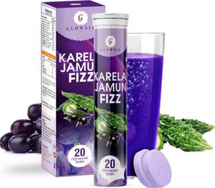 G GLOWSIK Karela Jamun Diabetic Care Fizz 20 Effervescent Tablet | Control Diabetes ,Sugar